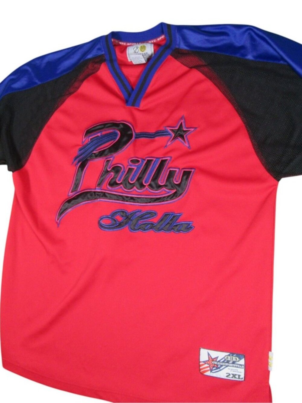 BB Athletics Sportswear Philly Hollas Baseball Jersey Shirt Mens Sz 2XL NLBM VTG